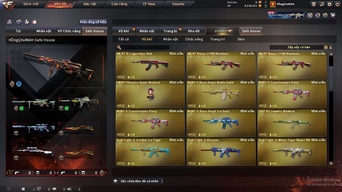 shop acc cf uy tin gia re